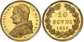 Italie - Vatican

Grégoire XVI (1831-1846)

10 scudi en or - 1836 AN VI R Rome

17.33 g - KM 1108 - Fr. 263

Pratiquement FDC - NGC MS 63