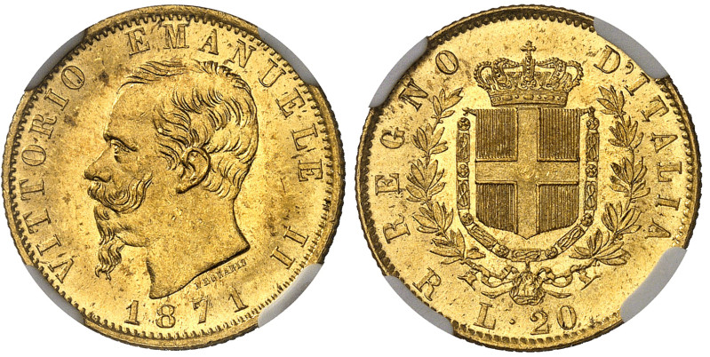 Italie

Victor-Emmanuel II (1861-1878)

20 lires en or - 1871 R Rome

 6.4...