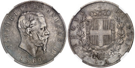 Italie

Victor-Emmanuel II (1861-1878)

5 lires en argent - 1861 T Turin

Rare.

25.05g - KM 8.1 - Mont. 163

TTB - NGC XF 40