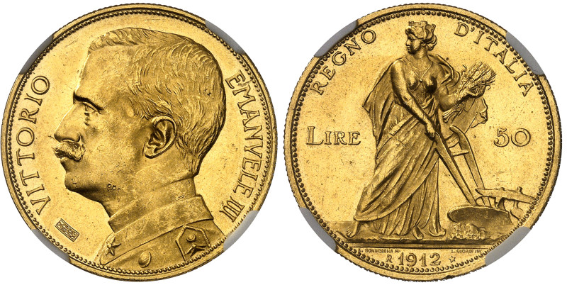 Italie

Victor-Emmanuel III (1900-1946)

50 lires en or - 1912 R Rome

Mag...