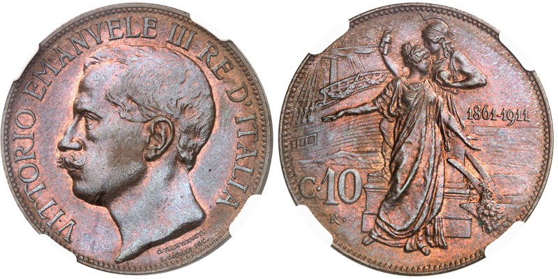 Italie

Victor-Emmanuel III (1900-1945)

10 centesimi en cuivre - 1911 R Rom...