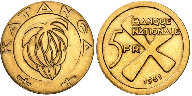 Katanga

État du Katanga (1960-1963)

 5 francs en or – 1961 

 Magnifique...