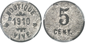 Martinique

5 centimes - 1910 - Usine de cannes à sucre de Vivé.

Rarissime dans cette qualité.

Le seul exemplaire gradé.

Lec. 16

Superbe...