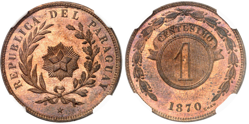 Paraguay

République (1811 à nos jours)

1 centesimo en cuivre - 1870

Mag...