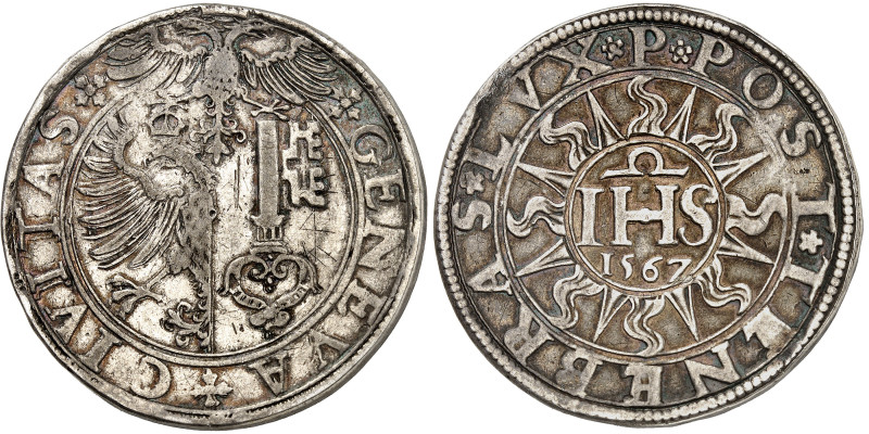 Suisse - Genève

Taler en argent - 1562

 Rarissime et magnifique exemplaire...