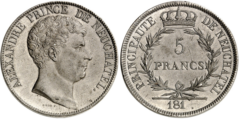 Suisse - Neuchâtel

Alexandre Berthier (1806-1814)

Épreuve en plomb du 5 fr...
