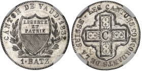 Suisse - Vaud

Batzen en billion - 1832

 Magnifique exemplaire.

 Rarissime dans cette qualité

Le deuxième plus haut grade.

 29.30g - HMZ...