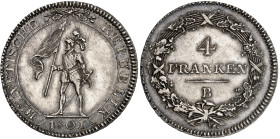 Suisse - République Helvétique

4 francs en argent - 1801 B Berne

 Bel exemplaire.

 Rare.

Acheté en main privée à Genève (étiquette jointe)...