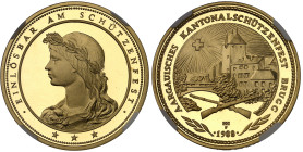 Suisse - Argovie - Tir Fédéral

Confédération Helvétique (1848 à nos jours)

Épreuve sur flan bruni du 1000 francs en or - 1988 - Huguenin

Frap...