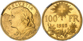 Suisse

Confédération Helvétique (1848 à nos jours)

100 francs en or - 1925 B Berne

Rare et magnifique exemplaire.

32.25g - HMZ 2-1193a - K...