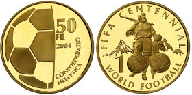 Suisse

Confédération Helvétique (1848 à nos jours)

Épreuve sur flan bruni du 50 francs en or - 2004

Commémore le 100ème anniversaire de la FI...