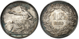 Suisse

Confédération Helvétique (1848 à nos jours)

Franc en argent - 1850 A Paris 

Exemplaire d'une qualité exceptionnelle.

Deuxième plus ...