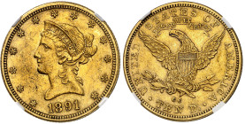 USA

République fédérale (1789 à nos jours)

10 dollars en or - 1891 CC Carson City

16.71g - KM 102 - Fr. 161

Superbe - NGC AU 55