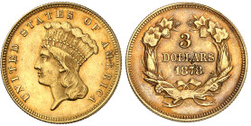 USA

République fédérale (1789 à nos jours)

3 dollars en or - 1878

Magnifique exemplaire.

5.02g - KM 84 - Fr. 124

UNC