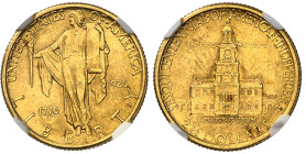 USA

République fédérale (1789 à nos jours)

 2.5 dollars en or - 1926 Philadelphie

 150ème anniversaire de l’Indépendance.

 Rare.

 4.18g...