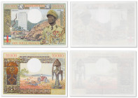 Afrique Équatoriale

Paire d’épreuves unifaces non filigranées du 10.000 francs Bokassa

 ND (1968) - O.00 - N°00000

Semble inédit - Unique?
...
