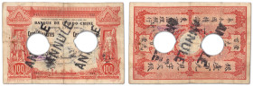 Indochine - Banque de l'Indochine

Spécimen sur billet coursable par annulation

 100 Piastres / 100 Piastres Haïphong



Type 1903 

Haïpho...