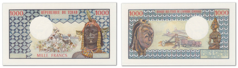 Tchad - République du Tchad

Épreuve filigranée à grande marge du 1000 Francs...
