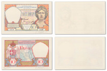Yougoslavie - Banque Nationale

Alexandre 1er (1929-34)

Paire d'épreuves unifaces non filigranées du recto et du verso du 10 dinara - Type 1926
...
