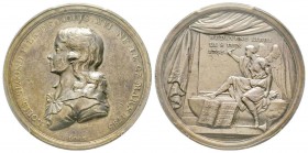 France, Révolution, Jeton, 1795, Médaille par Loos frappée à Berlin, commémorant le décès de Louis-Charles, second fils de Louis XVI, dans la prison d...
