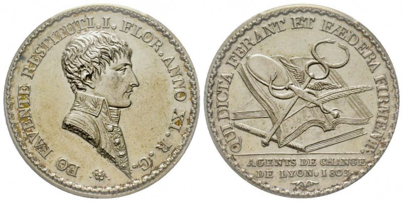 France, Jeton, 1803, 18.41 g. AG. Poinçon Abeille
Avers: EO FAVENTE RESTITUTI. I...