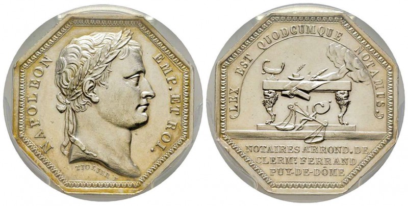 France, Jeton, nd (1810), 13.59 g. AG. Poinçon Main
Avers: NAPOLEON EMP. ET ROI....