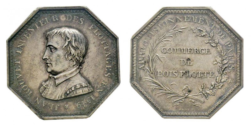 France, ND, 1741, 16.22 g. AG.
Avers: JEAN. ROUVET. INVENTEUR. DES. FLOTTAGES. E...