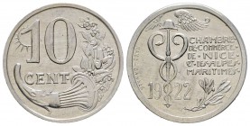 Monnaie de nécessité française, Chambre de commerce de Nice, Al 1.66 g.
SUP