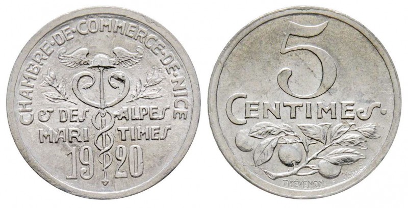 Monnaie de nécessité française, 1920, Chambre de commerce de Nice, Al 1 g.
FDC...
