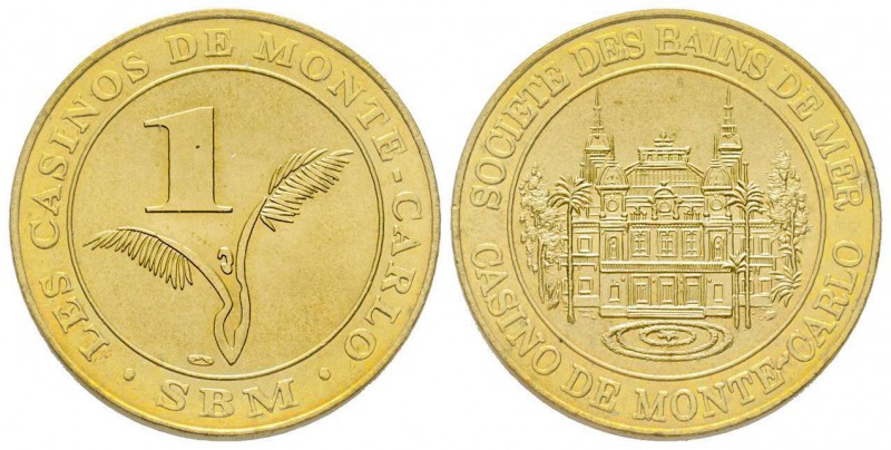 Jeton SBM les casinos de Monte-Carlo, 1 francs