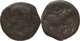 Ancient Hispania
Castele/Castulo?, Southern Spain coinage made within Roman Hispania. AE As 12.89 g. 180 BC. Anv: Male head left - [L.QVL.F.O.ISC.F]. ...