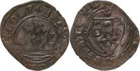Portugal
D. Afonso V (1438-1481)
Ceitil Lisboa 
Letra monetária L
AG: 05.01 2.23g
BC+