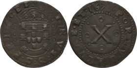 Portugal
D. Pedro Regente (1667-1683)
10 réis Lisboa 1676
Entre os melhores exemplares conhecidos
AG: 11.04 15.86g
MBC+