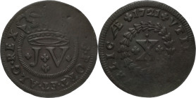 Portugal
D. João V (1706-1750)
10 réis Lisboa 1721
AG: 30.02 14.35g
MBC (disco não uniforme)