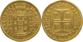 Portugal
D. João V (1706-1750)
Meia moeda Bahia 1715
AG: 97.02 5.13g
MBC