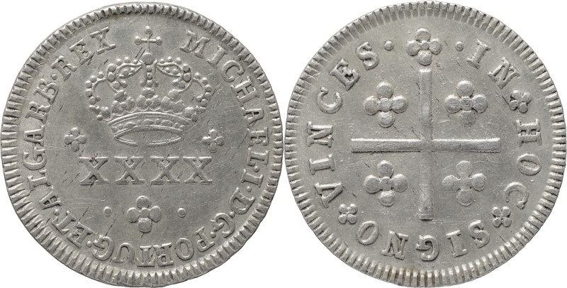 Portugal
D. Miguel I (1828-1834)
Meio tostão Lisboa
AG: 05.01 1.35g
BELA-