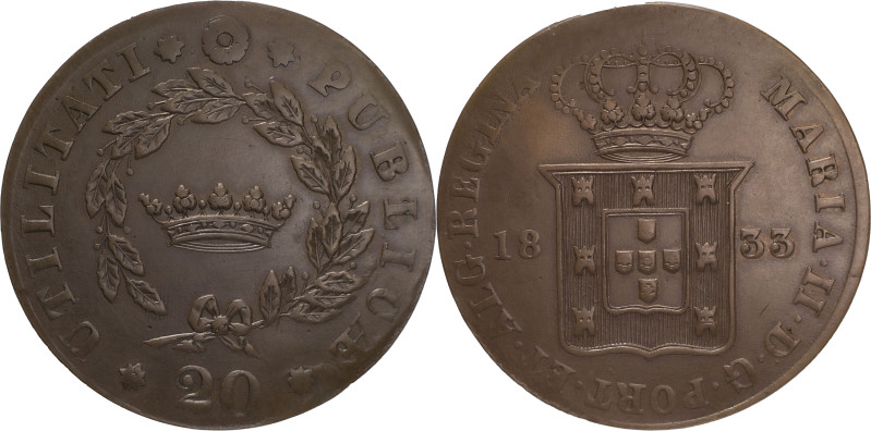 Portugal
D. Maria II (1834-1853)
Ducal Porto Loios 1833
AG: 06.01 20.69g
MBC