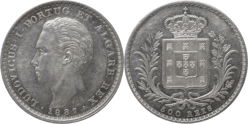 Portugal
D. Luís I (1861-1889)
500 réis Lisboa 1887
AG: 12.19 12.37g
SOBERBA