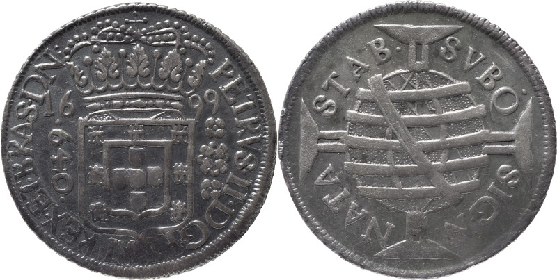 Brazil
D. Pedro II - 640 Réis Rio de Janeiro Coroa pequena 1699
AG: 24.01 18,59g...