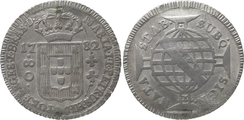 Brazil
D. Maria I e Pedro III - 80 Réis Lisboa 1782
AG: 09.05 2.27g
BC