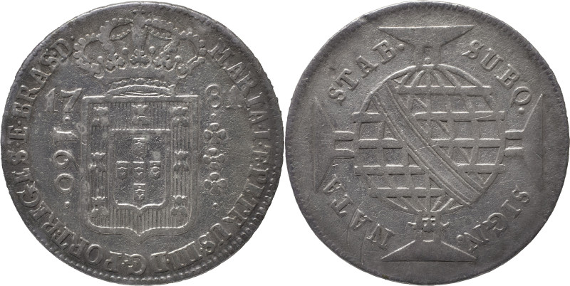 Brazil
D. Maria I e Pedro III - 160 Réis Lisboa 1781
AG: 10.04 4.31g
MBC-