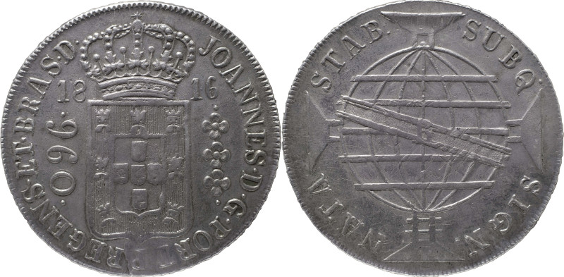 Brazil
D. João P.R. - 960 Réis Rio de Janeiro 1816
Recunhada por cima de 20 real...