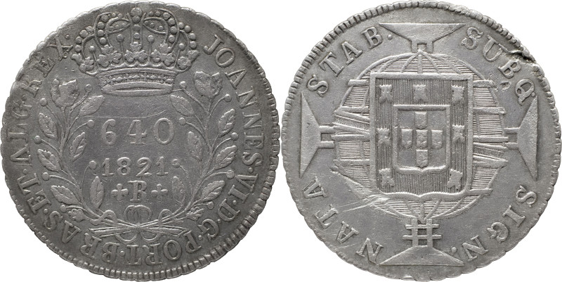 Brazil
D. João VI - 640 Réis Rio de Janeiro 1821
AG: 22.09 17,78g
MBC-