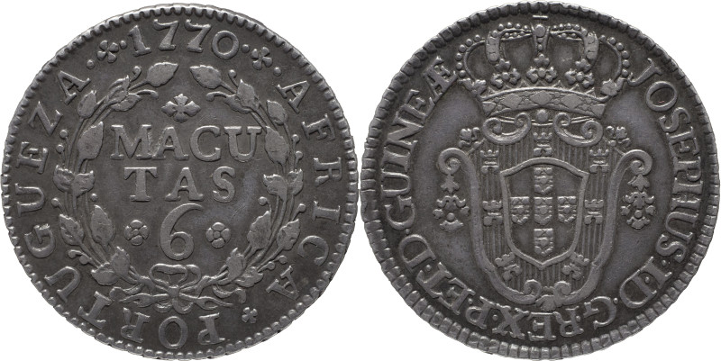 Angola
D. José I - 6 Macutas 1770
AG: 11.03 8.72g
BELA