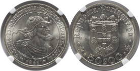 Moedas certificadas
Portugal República 50 escudos 1968
NGC MS 64