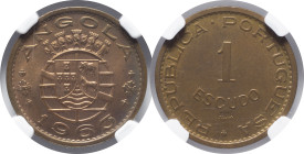 Moedas certificadas
Portugal Angola Prova 1 escudo 1963
NGC MS 64 RB