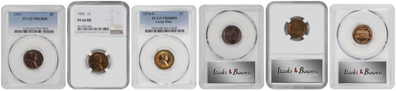 Lot of (3) Certified Proof Lincoln Cents.

Included are: 1941 Proof-64 RB (PCG...