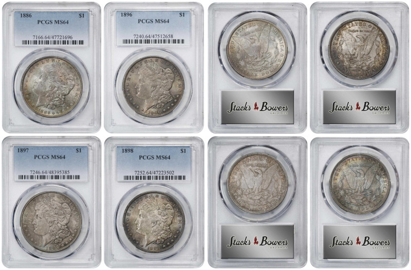 Lot of (4) Philadelphia Minted Morgan Silver Dollars. MS-64 (PCGS).

Included ...