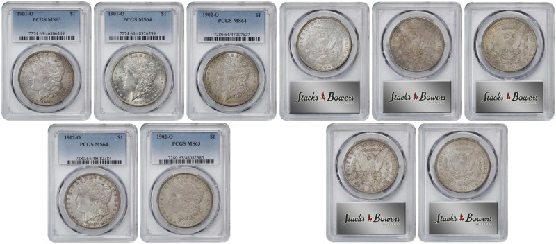 Lot of (5) 1900s Morgan Silver Dollars. (PCGS).

Included are: 1901-O MS-64; 1...