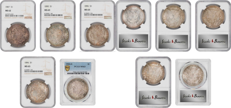 Lot of (5) Certified Morgan Silver Dollars.

Included are: 1887 MS-62 (NGC); 1...